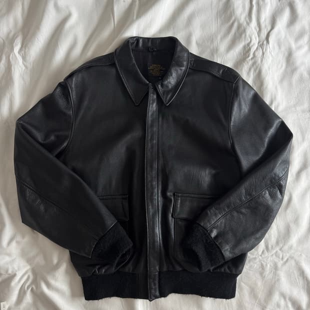 90s Flight Suits TYPE A-2 레더 자켓
