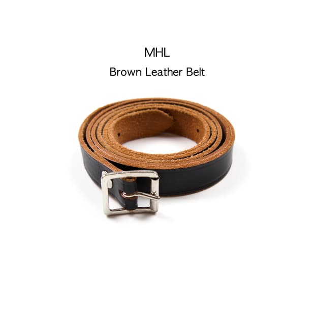 MHL 브라운 레더 벨트 