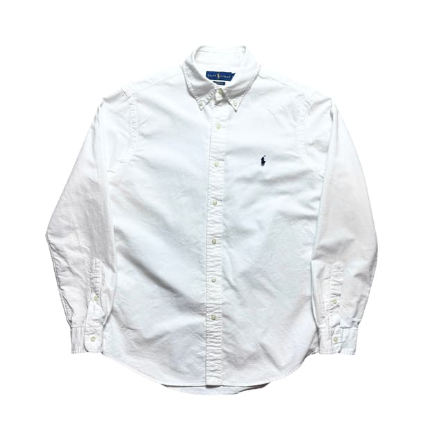 폴로 옥스퍼드면 화이트 셔츠