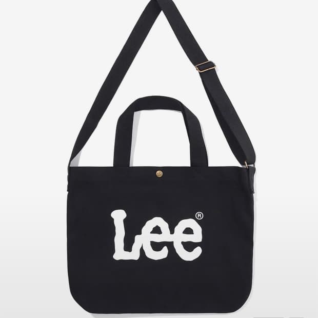 Lee 리 빅 트위치 로고 투웨이 에코백 블랙