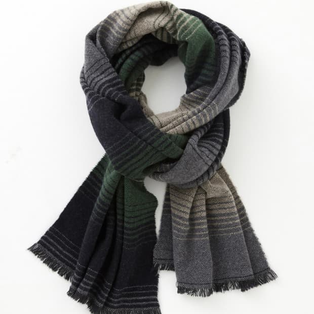 해칭룸 빈티지 그라데이션 앙고라 머플러 멀티그린