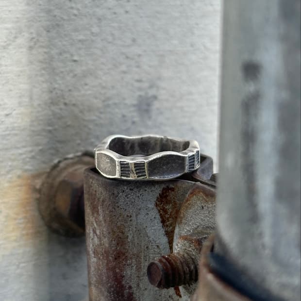 Geometric Karen Silver Ring