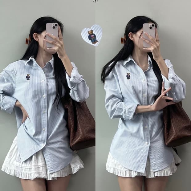 폴로 베어 스트라이프 셔츠 