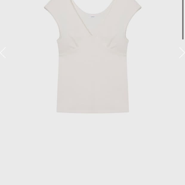 모노하 Scallop Cap Sleeve Top 아이보리