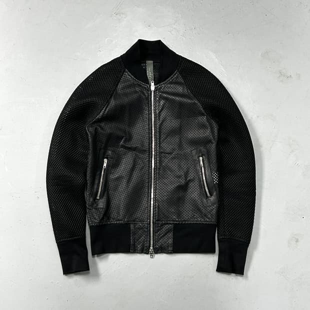 WLG 조르지오 브라토 메쉬드 레더 자켓