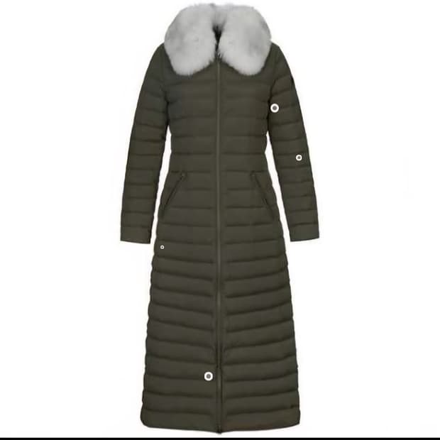 코오롱스포츠 스트레치 퍼 긴기장 구스패딩 105