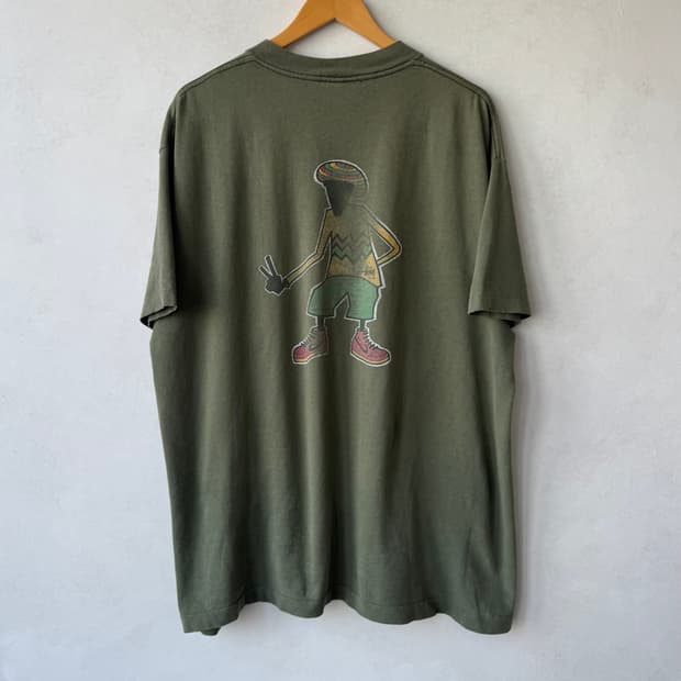 Rare 90s 스투시 Rastaman 티셔츠