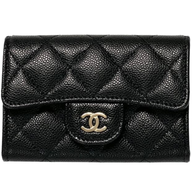 샤넬 클래식 똑딱이 금장 카드홀더 카드지갑 지갑 클똑