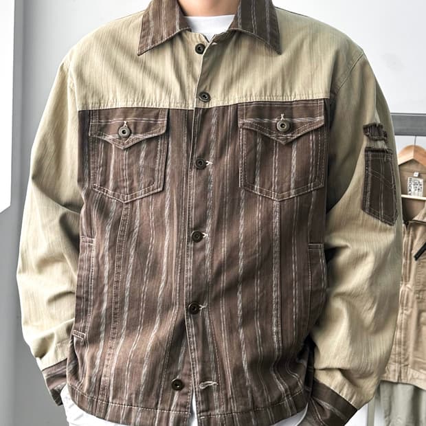 엔지니어드 타입-1 웨스턴 코튼 트러커 자켓 