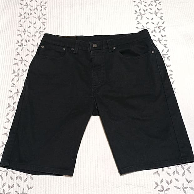 리바이스 블랙데님 반바지 실측33인치 기장55
