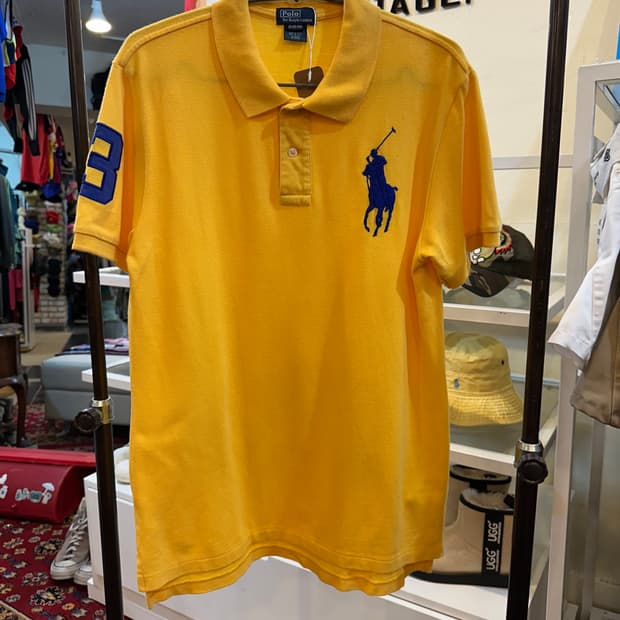 폴로 랄프로렌 빅포니 반팔 카라티 옐로우 XL