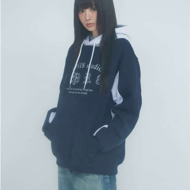 에이프릴에잇 후드티(black/L)