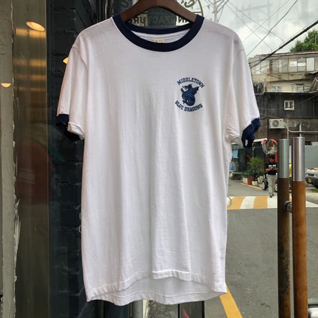 70s~90s Ringer T-shirt-XL