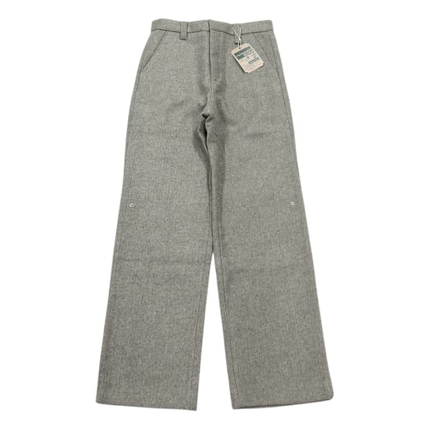 STU 에스티유 스냅 울 슬랙스 바지 그레이 브라운 M