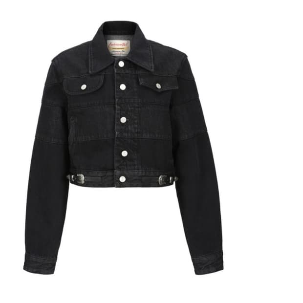 앤더슨벨 Mahina Blocking  Patchwork 흑청자켓