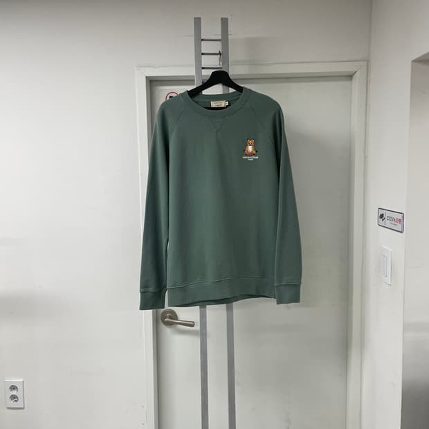 메종키츠네 그린 맨투맨 XL