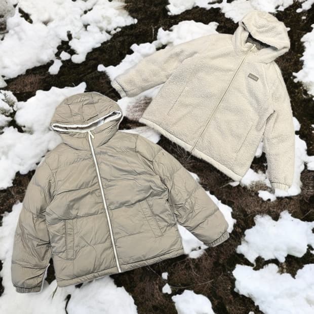 몽벨 리버시블 패딩 플리스자켓 (L)