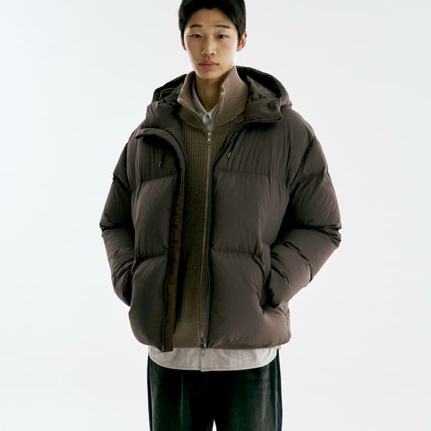 [M] 더니트컴퍼니 라이트 덕다운 후드 숏패딩