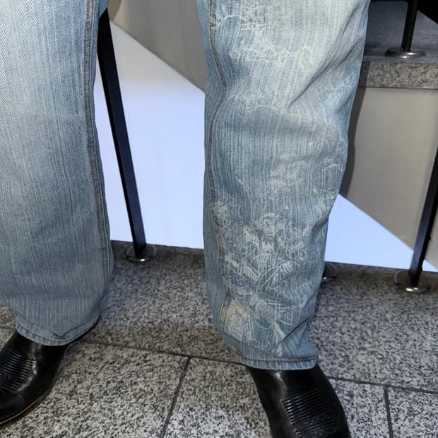irezumi denim pants