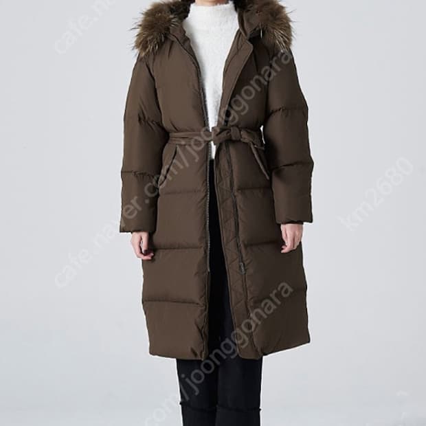 새상품) 라쿤 롱패딩 (줄포함) (실물털풍성) 블랙/브라운