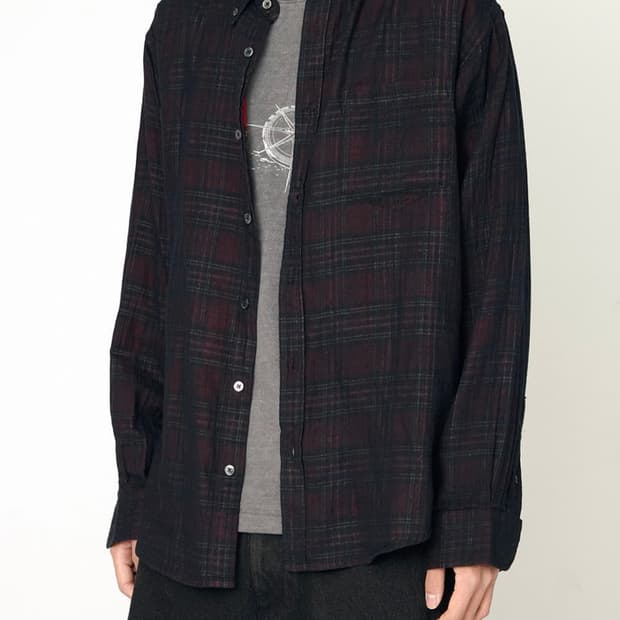 한로로 해칭룸 투페이스 체크 셔츠 레드 2