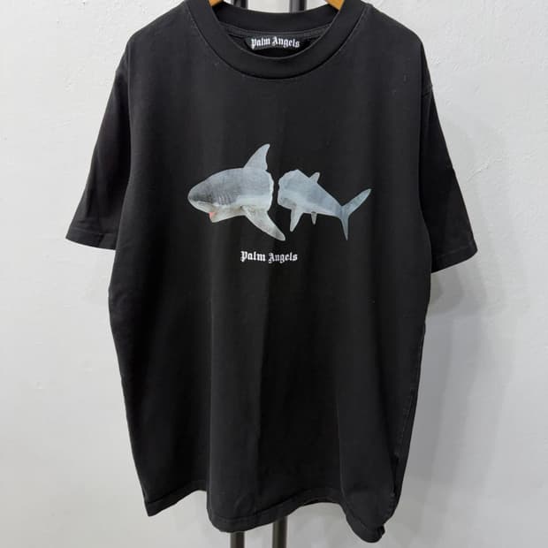 정품) 팜엔젤스 백로고 샤크 반팔 티셔츠 L