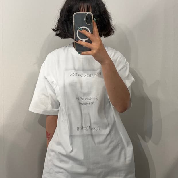 2사이즈 다다이즘 패션워크 오버핏 반팔 티셔츠 