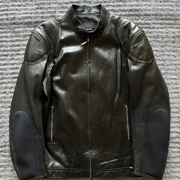 [OS] Luis 숄더 패디드 쉽 레더 자켓