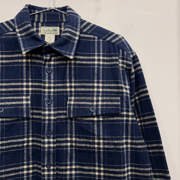 L.L Bean 엘엘빈 울 타탄체크 오버핏 셔츠
