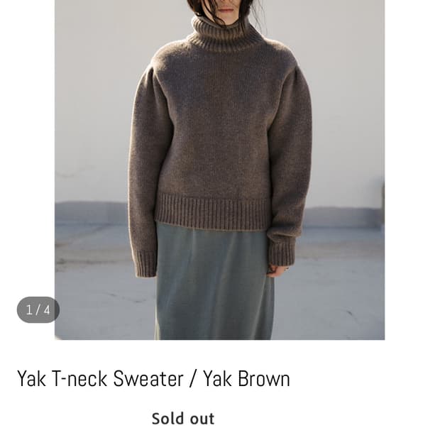 Pula 뿔라 야크 터틀넥 스웨터