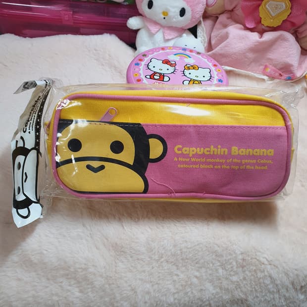 미개봉) 고전 카푸친 바나나 필통 학용품 원숭이 캐릭터 파우치 고전문구