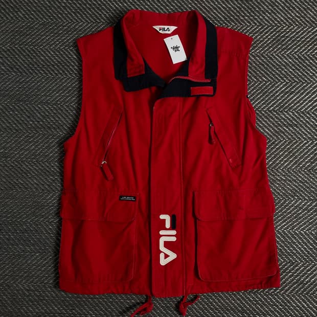 90s 필라 빅로고 올드스쿨 헌팅 베스트o 3605