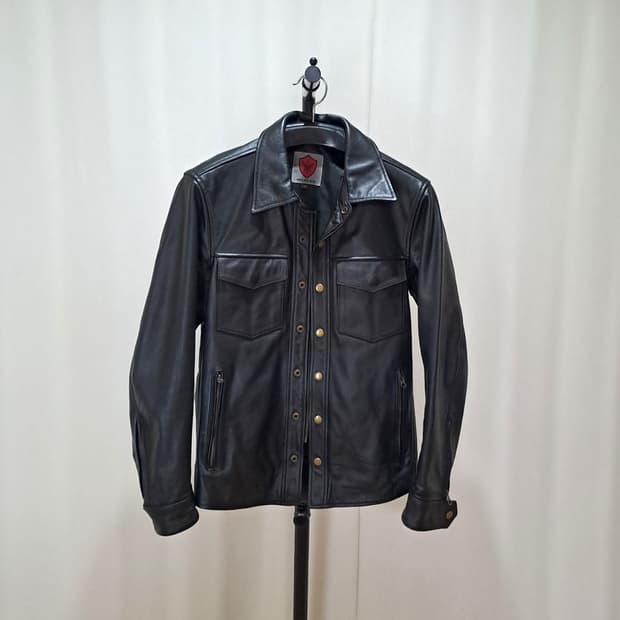 (택포) 소가죽 아우터 셔츠 자켓 M C204