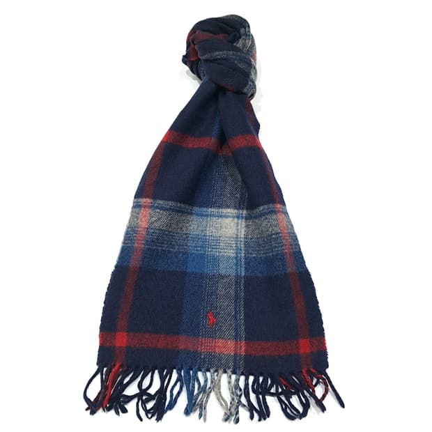 MX509 폴로 90s 스코틀랜드판 램스울 타탄체크 레드포니 네이비 머