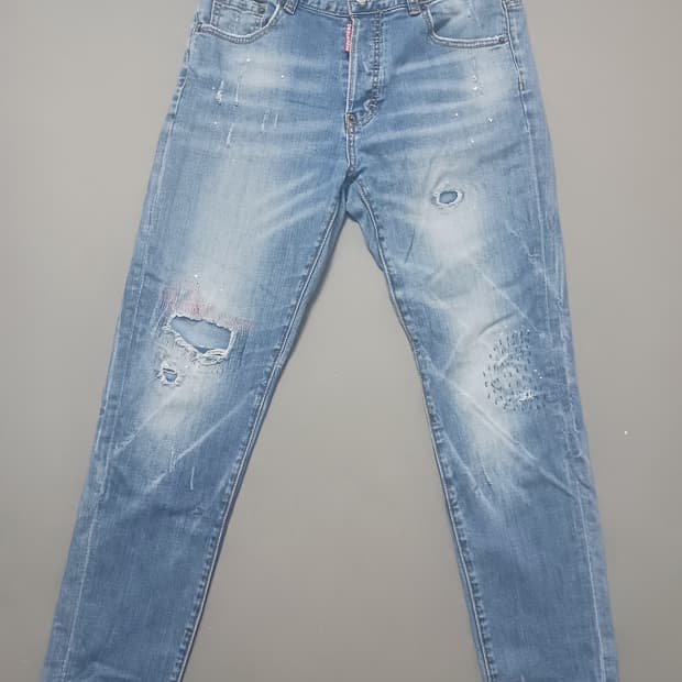 [30] 디스퀘어드2 스티치덧댐 슬림진 청바지