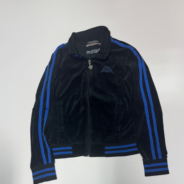 여성 카파 Kappa 올드스쿨 y2k 벨루어 벨벳 져지