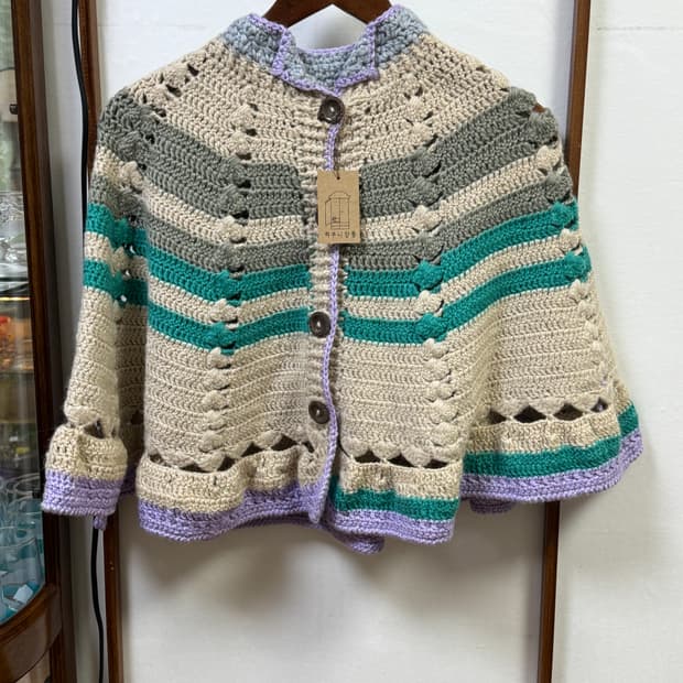 빈티지 니트 케이프