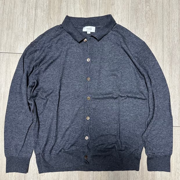 셔터 하이넥 카라 트위스트 가디건