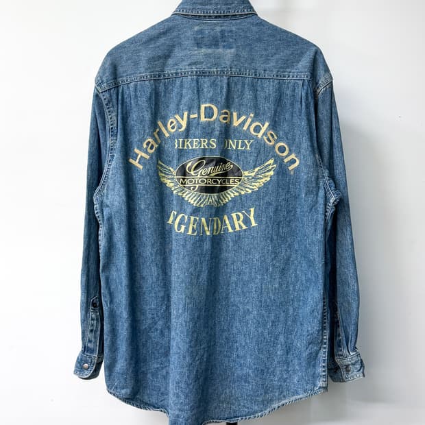 할리데이비슨 모터사이클 데님 셔츠