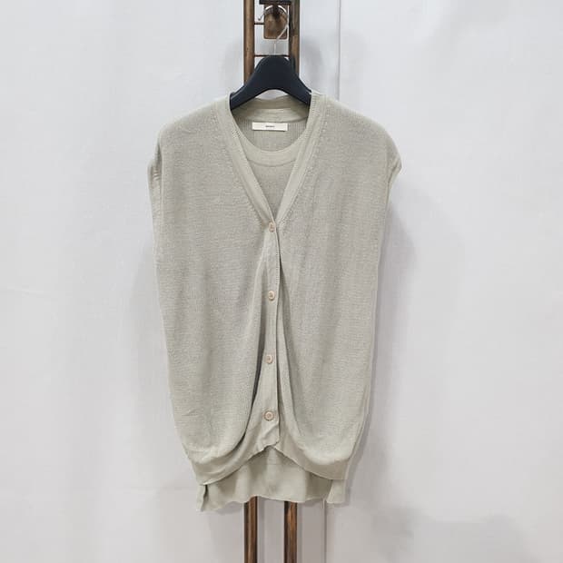 보웬 BOWEN 루즈핏 니트조끼+민소매 F