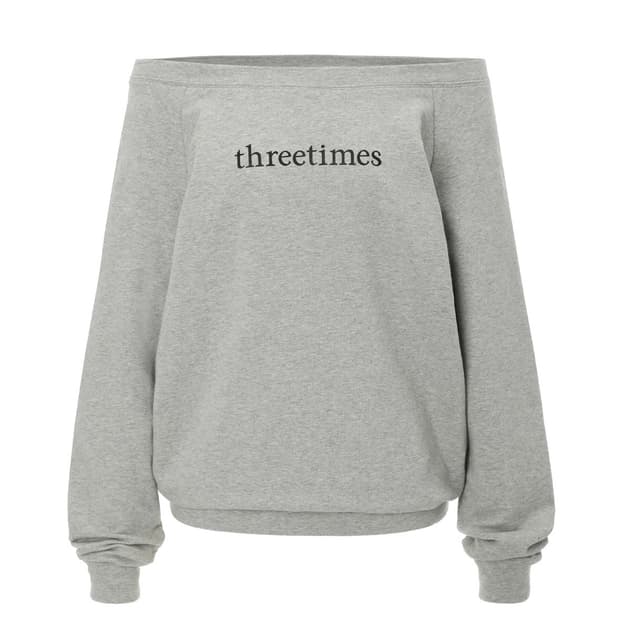 쓰리타임즈 베이직 로고 오프탑 그레이
