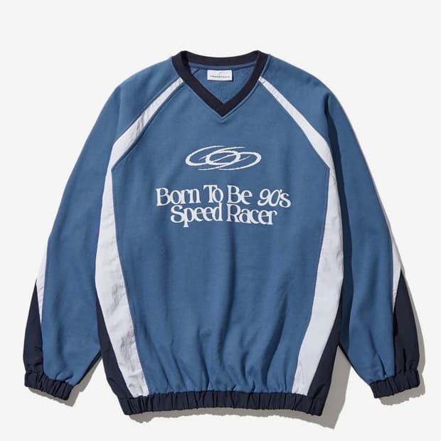 1993 스튜디오 스피드레이서 레글런 스웨트셔츠_빈티지블루