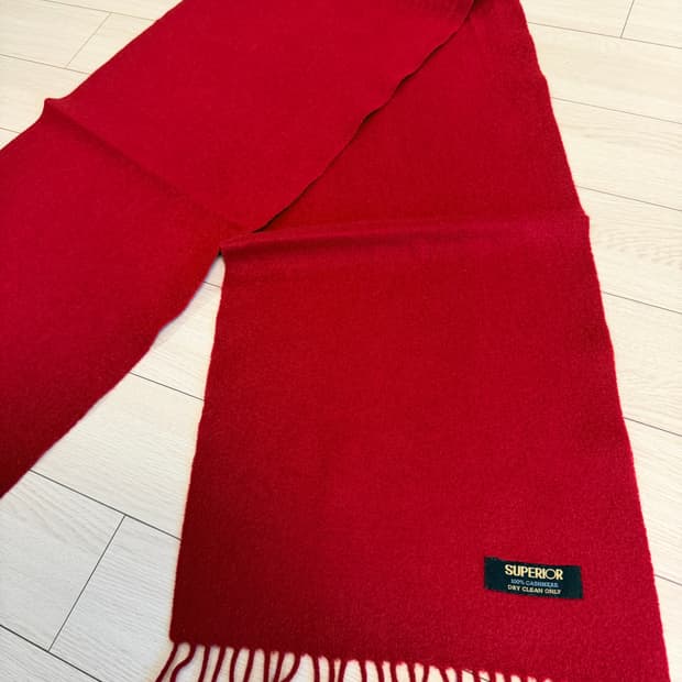 슈페리어 캐시미어 머플러 레드