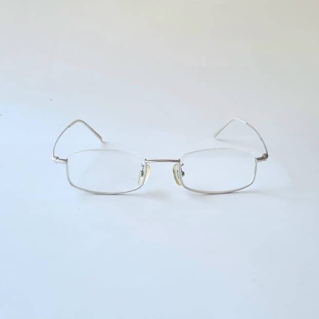 데드스탁 실버 메탈 하프 림리스(언더림) 안경테