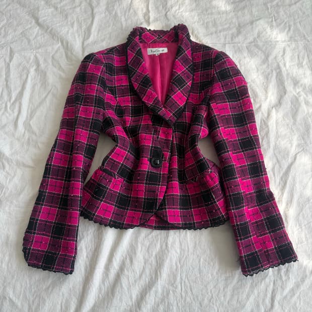 갸루펑크 나나펑크 트위드 자켓