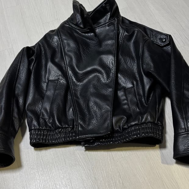 자라 하이넥 레더자켓