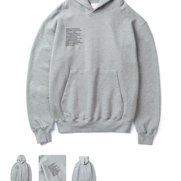 베를린포토북디스트리뷰션 후드티 그레이 S