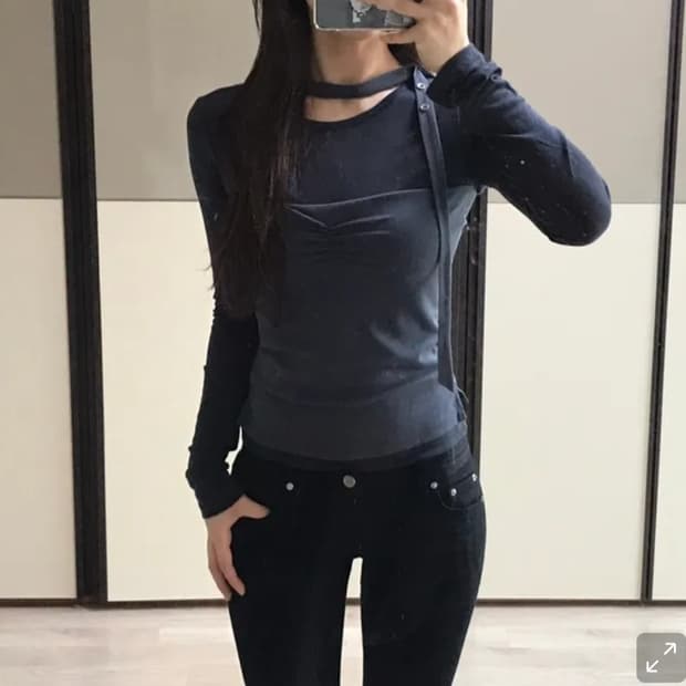 미세키서울 레이어드 롱 슬리브 긴팔티