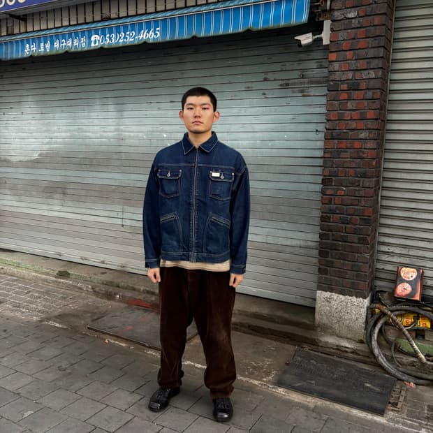 로카웨어 데님 집업 자켓