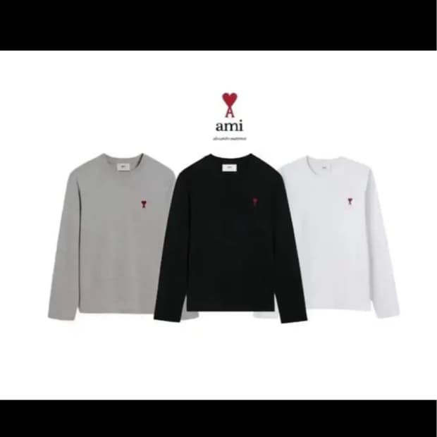 🔥[무료배송/정품]🔥 아미 롱슬리브 스몰로고 3 colors